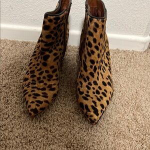 Franco Sarto Leopard Print Women's Ankle Boots